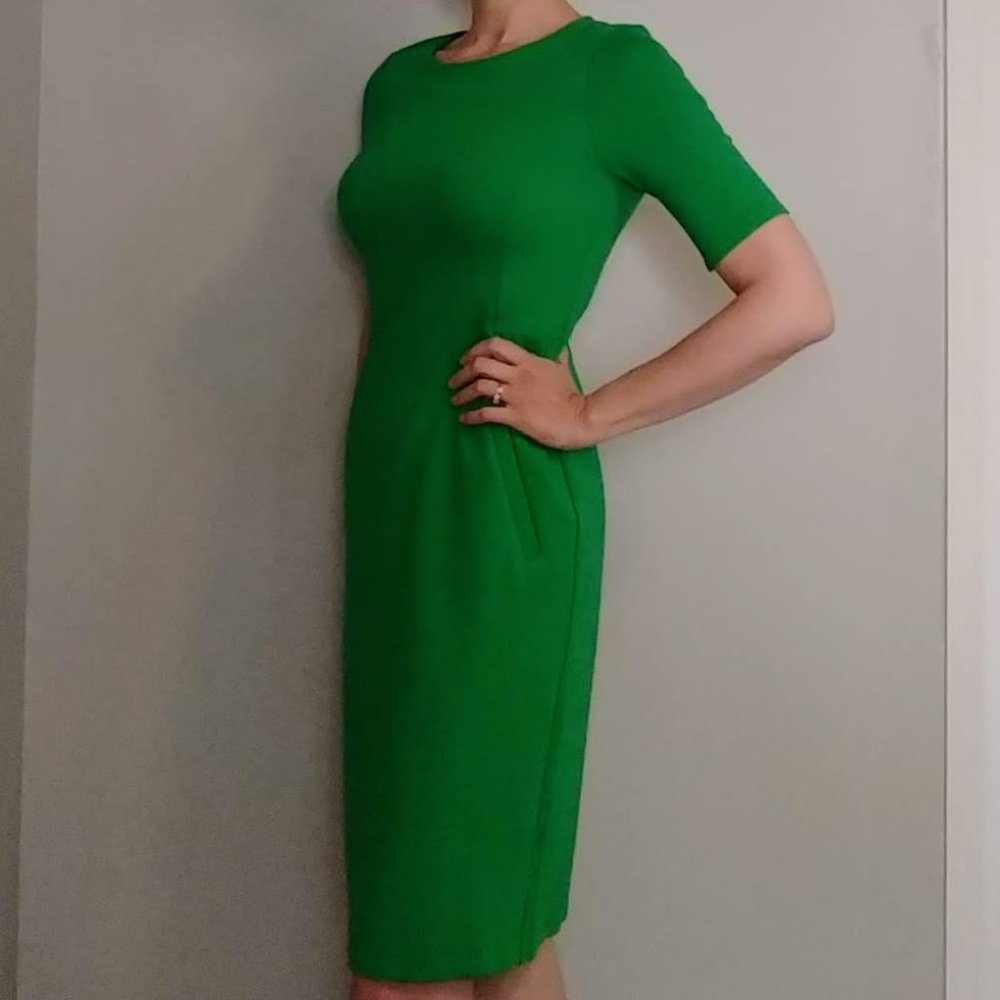 Green Ponte Sheath Dress - 6T - Lands' End - NWoT